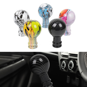 Acrylic <b>Shift</b> <b>Knob</b> 86mm Graffiti Design Car Gear <b>Knob</b> For Modification Parts White Blue Orange Black Green - Product Image 5