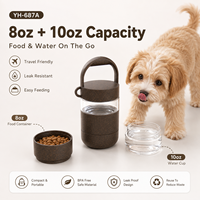 Bouteille d'eau modulaire écologique pour chien NAYAD 18oz 530ml en Tritan avec café recyclé, tasse de voyage 3-en-1 pour animaux de compagnie avec compartiment alimentaire – Vente en gros