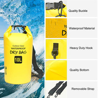 Sac à dos 2L 5L 10L 15L 20L 30L Sac à dos étanche personnalisé pliable léger 500D PVC Sac à dos sec pour le sport Sac de voyage