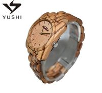 Jam Tangan Kayu Zebra Burl 2021 dengan Ukiran Kustom dari Produsen YUSHI