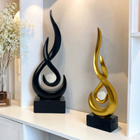 Figurine artistique en résine époxy sculptée, style flamme, lavable, de luxe léger, artisanat populaire, ornement de vacances personnalisé, pour bureau et salon