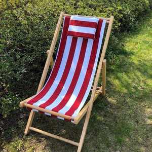 Nouveautés Chaise de <span class=keywords><strong>plage</strong></span> pliable traditionnelle Chaise de Bach de jardin en bois dur avec oreiller - Product Image 6