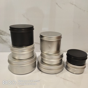 Bocaux en aluminium de différentes tailles avec couvercles à vis en stock-emballage de bougie de détergent cosmétique comestible - Product Image 2
