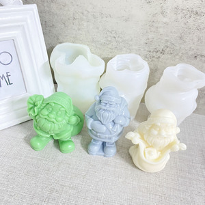 Tendance père noël Silicone moule pour bricolage noël pierre bougie à la main aromathérapie diffuseur compagnon cadeau pour gâteau outils - Product Image 2