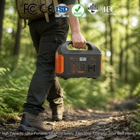 Station d'alimentation portable 500W, générateur solaire 460,8Wh pour la randonnée en plein air, le camping, les voyages, batterie de secours LiFePO4