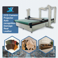Caméra CNC JX avec projecteur reconnaître identifier les dommages causés par les coupures défaut tissu en cuir véritable alimentation automatique vibration