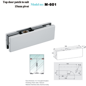 Produttore di accessori per porte in vetro senza telaio temperato per ufficio raccordo Patch in acciaio inossidabile 304 - Product Image 4