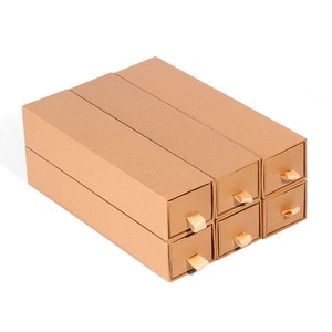 <b>Cardboard</b> Paper Jewelry <b>Box</b> <b>Long</b> Rectangle Paperboard Drawer Style Jewelry Gift <b>Box</b> Jewelry <b>Box</b> with Custom logo - Product Image 5