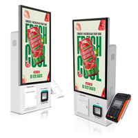 Terminal de Pago con Pantalla Táctil de 21.5 Pulgadas para Pedidos de Autoservicio, Kiosco con Software para Restaurantes y Tiendas de Alimentos