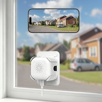 Caméra de sécurité domestique WiFi HD OKAM Pro avec vision nocturne couleur améliorée, anti-éblouissement et détection de mouvement IA