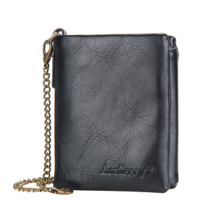 Baellerry-cartera corta de cuero Pu para hombre, <span class=keywords><strong>Trezor</strong></span> de negocios, Dompet, tarjetero, con cadenas, precio de fábrica - Product Image 1