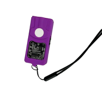 Perangkat Alarm Keamanan Mini Gantungan Kunci, Alat Keamanan Pribadi Isi Ulang dengan Lampu LED untuk Wanita Pelancong