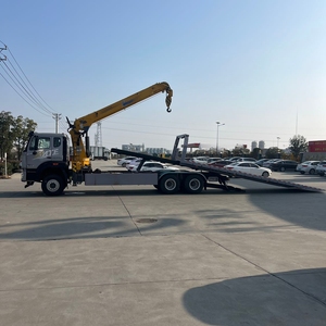 Camion <span class=keywords><strong>de</strong></span> remorquage à plateau plat manuel Sinotruk HOWO 6x4 25 tonnes avec grue <span class=keywords><strong>de</strong></span> 14 tonnes, véhicule <span class=keywords><strong>de</strong></span> sauvetage routier lourd pour la récupération, à vendre - Product Image 3
