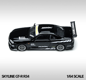 Preventa TM1:64 Skyline GT-R R34 Azul Plateado, Modelo de Coche de Metal de Aleación de Aluminio Personalizado, Ensamblado, Decoración para el Hogar, Regalo - Product Image 3