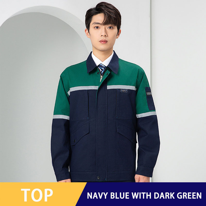 Top blu scuro e verde scuro