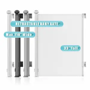 Disponível em Design Personalizado Indoor Portão Portátil Retrátil Do Bebê Multi-Funcional Stair Gate