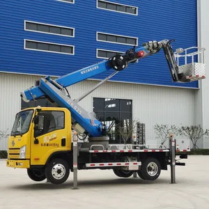 JIUHE çin sepetli kamyon eklemli vinç yüksek operasyon kamyonu yüksek irtifa 25m hava çalışma platformu kamyon satılık