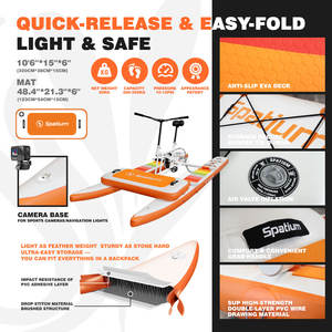 Spatium 特注サイズ インフレータブルバナナポンツーンチューブ ペダルボート 水上バイク 自転車型ペダルボート 販売中 - Product Image 3