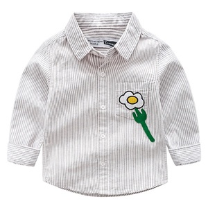 Camisa de Niño a Rayas con Bordado Abstracto de Algodón de Manga Larga con Tirantes de Ali Express Turquía - Product Image 6