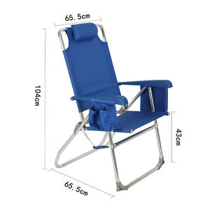 كرسي شاطئ محمول قابل للطي من كيجي بـ <span class=keywords><strong>8</strong></span> وضعيات مع حقيبة تبريد للتخييم والصيد والنزهات - Product Image 5