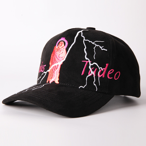 Tùy chỉnh chất lượng cao 3D thêu bông Mens Mũ bóng chày cong vành <span class=keywords><strong>5</strong></span> tấm thể thao gorras Mũ bóng chày - Product Image 4