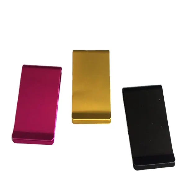 New Fashion Design Color Metal Aluminum Money Clips Custom Logo High Quality Low Price Money Clips