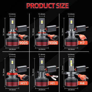 Faros LED <span class=keywords><strong>M8</strong></span> Pro de Alta Potencia 120W 10000 lm para Autos Cruze K5 Ix35, Bombillas Canbus H1 H3 H4 H7 H11 9005 9006 9007 6500K - Product Image 4