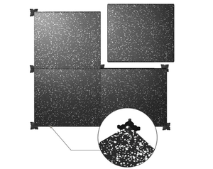 Thảm sàn tập thể dục thương mại-lồng vào nhau, giảm tiếng ồn, dễ dàng làm sạch - Product Image 2