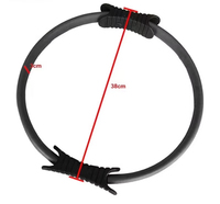 Anillo de Pilates Personalizado al por Mayor, Marco de Fibra de Vidrio de Alta Elasticidad, Círculo de Fitness Antideslizante Negro para Yoga y Pilates