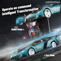 El más nuevo Control remoto 2,4g Deformación Rc Stunt Robot Vehicle Car Toy para niños