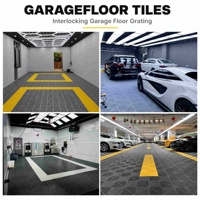 Dalles de sol de garage extérieures emboîtables en plastique, revêtement modulaire imperméable et antidérapant pour salle de sport, studio de fitness, parcs