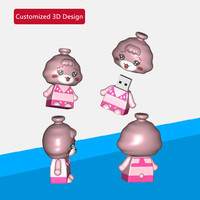 Harga Grosir Bahan PVC Lunak Desain Kustom 3D USB 2.0 & 3.0 Flash Drive 4GB 8GB 16GB 32GB 64GB 128GB 256GB 512GB