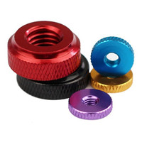 Écrous moletés à main M3 M4 M5 M6, petits boutons à pas fin colorés, écrous fins en alliage d'aluminium anodisé, écrous pour modèles et jouets