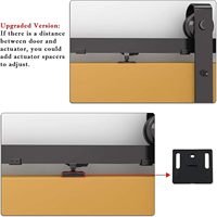 2pcs Quincaillerie de porte de grange sans trou améliorée Mécanisme de fermeture en douceur Amortisseur à ressort Butées de porte réglables Actionneur de porte