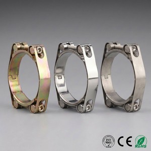 Abrazadera Robusta de Dos Pernos de Alto Torque, Acero al Carbono Galvanizado, Conexión de Tubería de Drenaje para Barcos y Yates, Herraje Confiable - Product Image 6