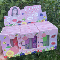 工厂保湿保湿美白有机天然去角质草莓二合一果唇油润唇膏套装