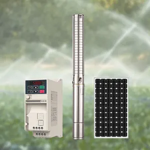 Bomba solar submersível 2hp dc, bomba solar de borehole para irrigação agricultura