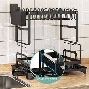 Escurridor De Platos Abtropfgestell Dish Drainer <b>Kitchen</b> Dish Drying <b>Storage</b> Holder Stand Rack Dishrack With Drain Cupholders - Product Image 5