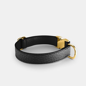Collier réglable pour animaux de compagnie Accessoire en cuir fait main Équipement de marche pour chien de qualité supérieure Collier noir Accessoire pour chiot en cuir - Product Image 4