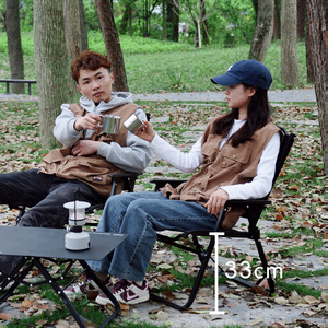 เก้าอี้พับอลูมิเนียมอัลลอยด์น้ำหนักเบาแบบพกพาเก้าอี้ตั้งแคมป์กลางแจ้งขนาด 53X58X75 ซม - Product Image 3