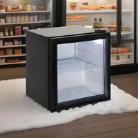 Réfrigérateur à porte vitrée simple de 52 L, refroidisseur personnalisé pour boissons énergisantes, efficacité énergétique 5 étoiles, dégivrage automatique