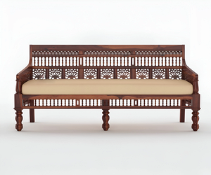 Ensemble de canapés en bois de sheesham massif de qualité supérieure avec finition couleur miel, design élégant, structure robuste et durable, sièges confortables, parfait - Product Image 3