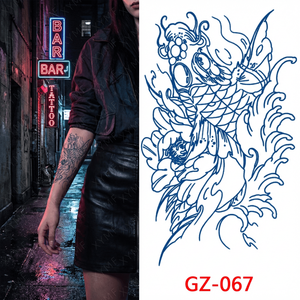 Tatuaggio a base di succo di erbe a lunga durata, anti-sfregamento, realistico, con motivo tradizionale giapponese a drago per adulti - Product Image 2