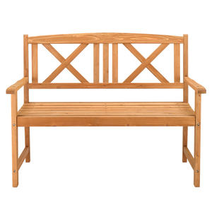Banc de jardin en bois de sapin avec dossier en X, 117x61x90cm, design traditionnel, 2 places - Product Image 3