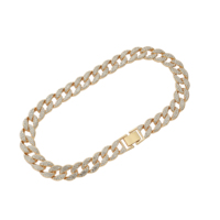 Collier ras du cou punk Miami Cuban, collier statement hip-hop, grosse chaîne torsadée avec strass, bijoux pour hommes