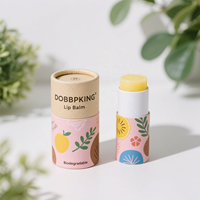 Baume à lèvres végétalien biologique premium dans un tube en papier écologique avec un design étanche à l'humidité pour baume à lèvres et cosmétiques