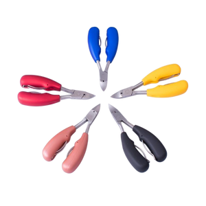 Coupe-<span class=keywords><strong>ongles</strong></span> en acier inoxydable caoutchouté, ciseaux à cuticules, coupe-<span class=keywords><strong>ongles</strong></span> incarnés, ensemble professionnel de ciseaux à cuticules - Product Image 2