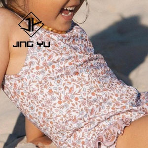 Traje de Baño de una Pieza para Niñas, Estampado Floral, Bikini para Niñas, Poliéster Reciclado Personalizado, Traje de Baño para Niños Pequeños - Product Image 5