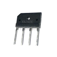Transistor MOSFET Hentet neuf KBJ606G 1PHASE 600V 6A KBJ Redresseur BRIDGE RECT Diodes semi-conductrices discrètes Ponts redresseurs CI