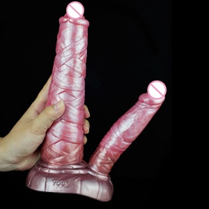 FAAK New Color Adult <b>Dildo</b> Rubber Vagina Sex Toy Silicone Penis Fantasy Double Head Anal <b>Dildo</b> for Women Gay - Product Image 3